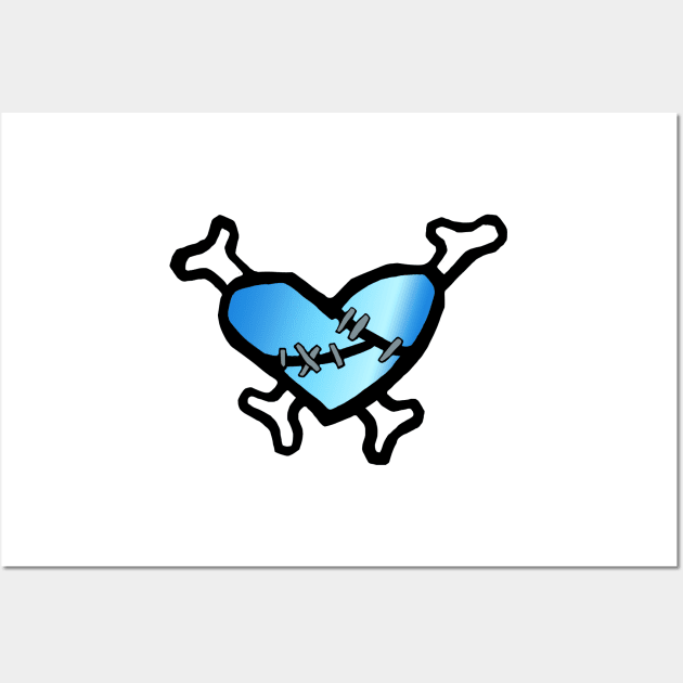 Chrome Heart (Blue) Wall Art by Wormunism